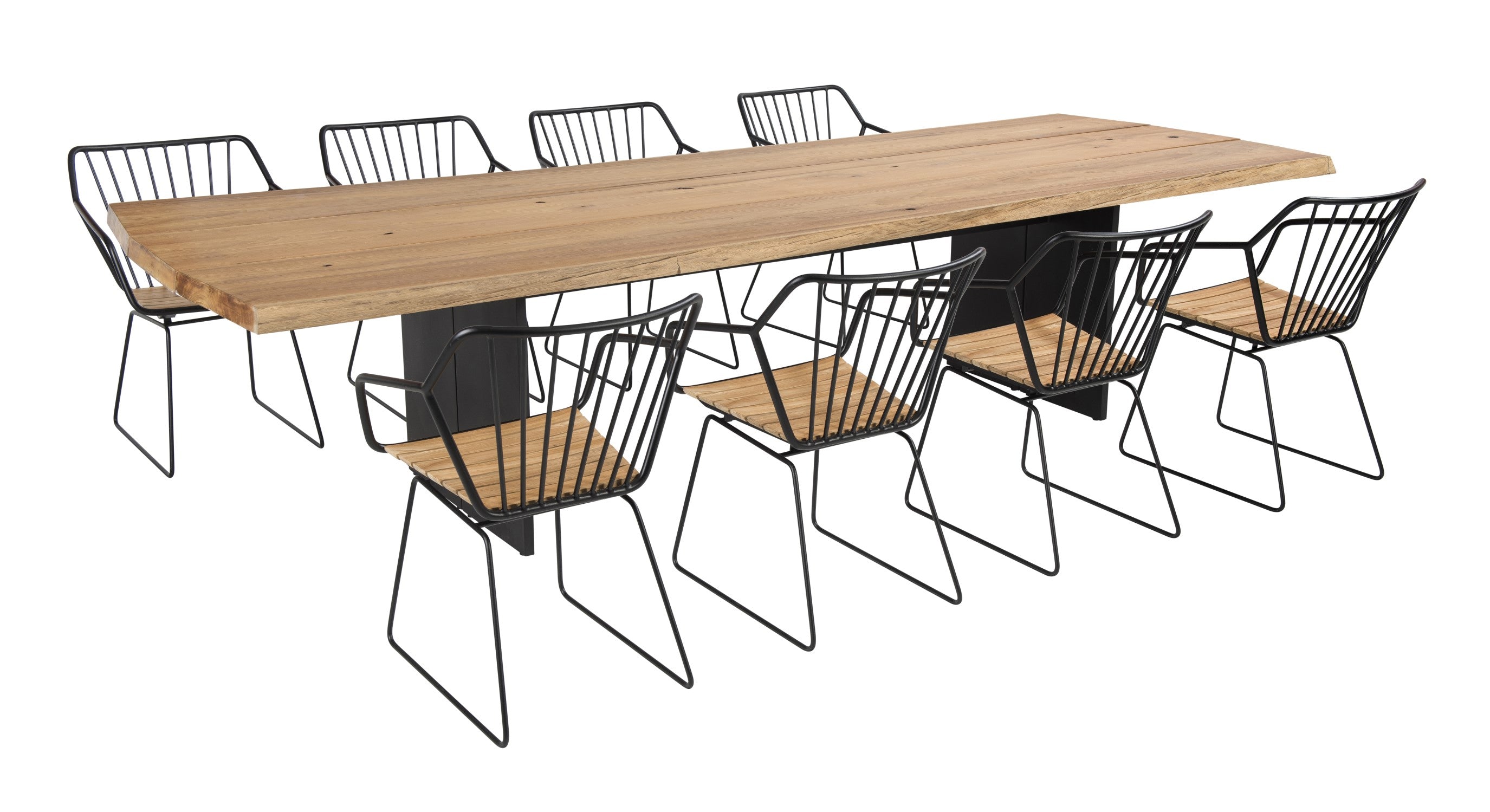 Ep - Planche Stam Ensemble de jardin 9 pièces, table 300x110x76cm