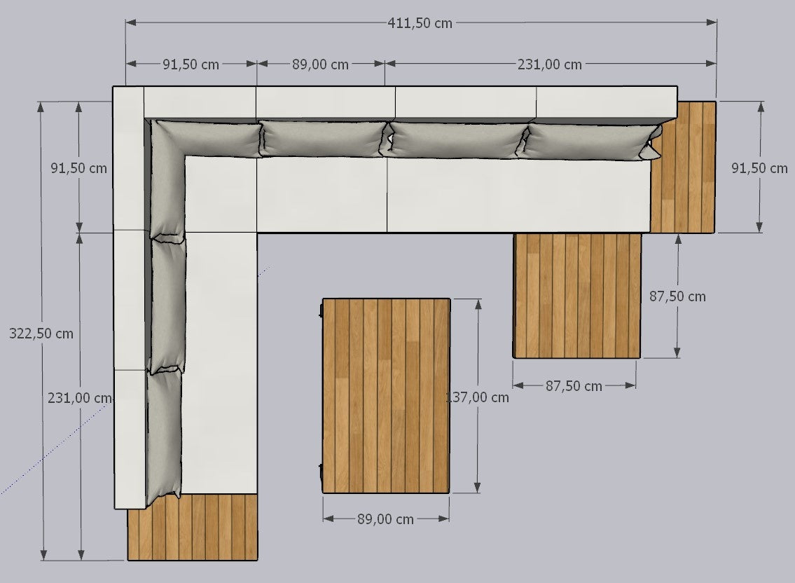 Calma 6 delig afmetingen