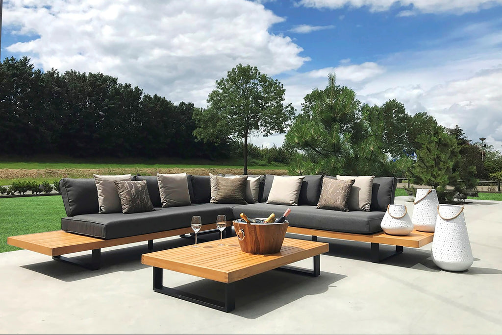 calma loungeset teak-aluminium