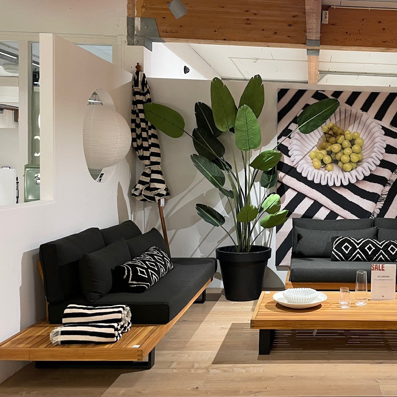 Ensemble d'angle Calma 4 pièces Aluminium | Teck | Revêtement en oléfine