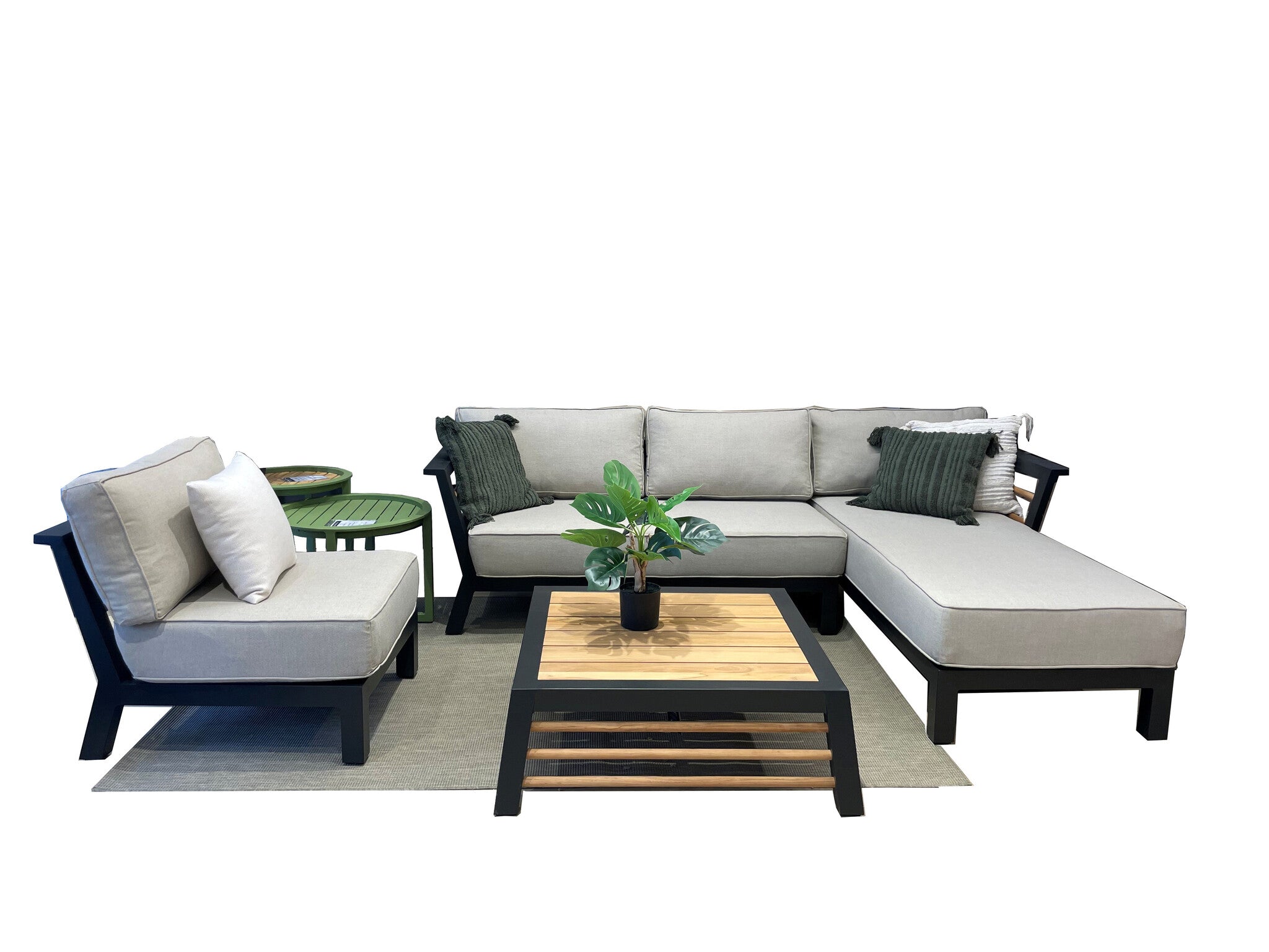 Compania lazy zwart vrijstaand 4 delig links