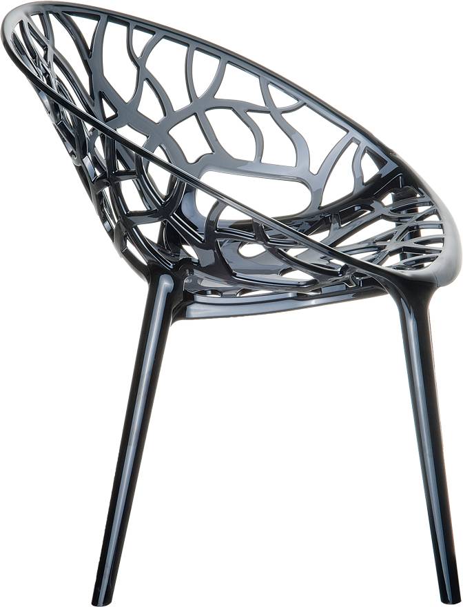 Chaise de jardin empilable en plastique Crystal